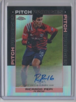 2021 Topps Chrome MLS Pitch Prodigies Autograph Ricardo Pepi PP Auto Refractor - Image 1 of 2