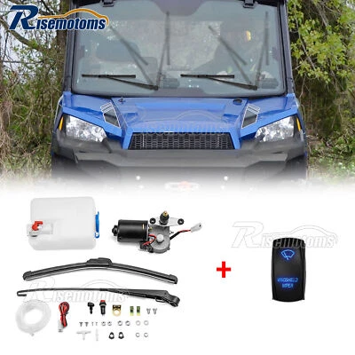 Motor limpiaparabrisas eléctrico 12V + interruptor basculante para CFMOTO ZForce UForce Foto 1 de 4