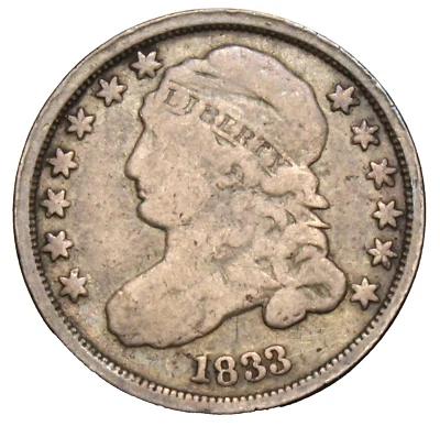 1833 Capped Bust Dime - VG !! - Image 1 of 2