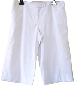 STUIDO 1940-Ladies Petite Capri Pants Size 12P-White-W/Spandex Stretch-Pockets - Picture 1 of 6