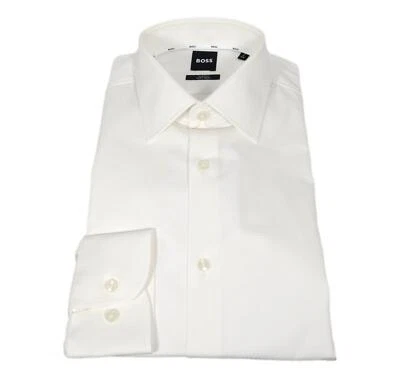 BOSS Camicia Uomo Slim Fit Tessuto Lavorato H-Hank-Kent 50512899 Colore Bianco - Immagine 1 di 3
