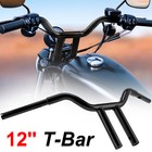 12''in Black MX-T Bars Handlebar Fit For Harley Softail Sportster Dyna Low Rider