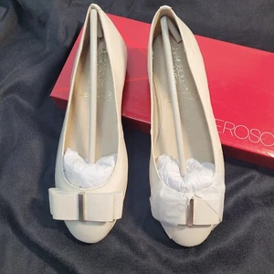 Womens Aerosoles Conversation Bone Patent Leather Size 5.5M Ballet Flats shoes - Picture 1 of 8