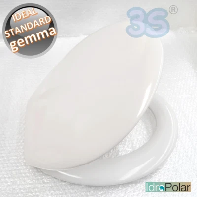 SEDILE COMPATIBILE PER WC SOSPESO GEMMA IDEAL STANDARD CERNIERE IN ACCIAIO - Immagine 1 di 4