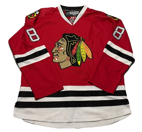Reebok CCM Chicago Blackhawks Patrick Kane #88 Mens Sz 50 Jersey Fight Strap P1 Cover