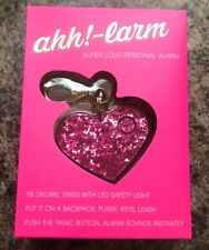 Ahh!-larm Super Loud Personal Alarm Panic Button New Glitter Pink