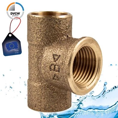 CONEX/BÄNNINGER Rotguss-Lötfitting T-Stück mit IG - Typ 4130G, DVGW