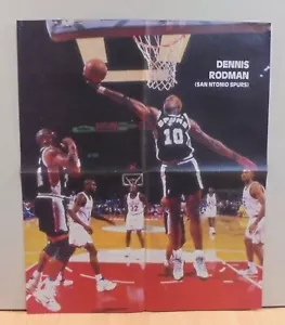 DENNIS RODMAN & PATRICK EWING ADVERTISIGN VTG TWO FACE POSTER - Picture 1 of 6