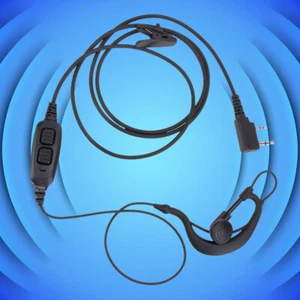 2-pinowy podwójny zestaw słuchawkowy douszny PTT mikrofon do walkie talkie UV-82 UV-8D - Zdjęcie 1 z 4