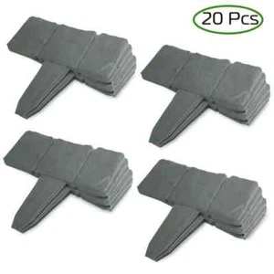 9.84 in. x 0.51 in. x 9.06 in. Gray Plastic Garden Edging Border, Imitation Ston - Picture 1 of 8