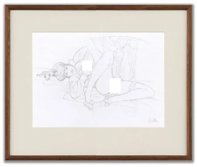 Leone Frollo Style Erotic Drawing Italian Venice Female Women Comic - Image 1 of 3