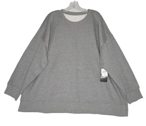 Ideology Sweatshirt Oberteil meliert grau Baumwollmischung Fleece Rundhalsausschnitt Damengröße 4X - Bild 1 von 7