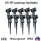 10x 12v Led Spotlights Landscape Lights 5w Outdoor Waterproof Garden Floodlight