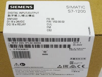 New Siemens 6ES7223-1PL32-0XB0 SIMATIC S7-1200 SM 1223 6ES7 223-1PL32-0XB0 - Image 1 of 3
