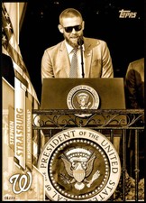 Stephen Strasburg 2020 Topps Super Short Print Variations 5x7 Gold #631 /10 Nati