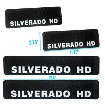Silverado 2500 3500 HD Fibra de Carbono Cubierta de Alféizar de Puerta Juego de 4 Protectores Antiarañazos Foto 1 de 2