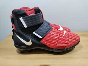 Nike Force Savage Elite 2 Football Cleats Black Red AH3999-003 Mens Size 9.5 - Picture 1 of 6