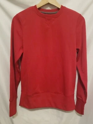 Sudadera ASICS French Terry Mujer XS Roja Cuello Redondo Pullover Atlético Foto 1 de 4