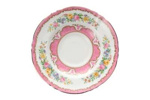Crown Staffordshire - Tunis - Pink - Breakfast Saucer - 143720Y - Picture 1 of 2