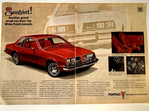 1976 Pontiac Sunbird Printanzeige ein weiterer toller Kleinwagen aus den Wide Track People - Bild 1 von 3
