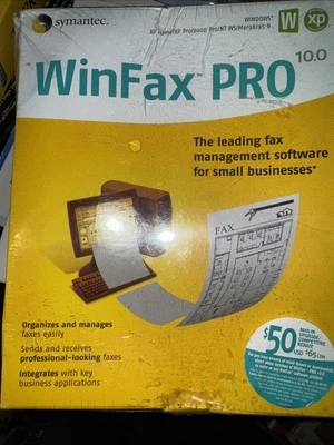 SYMANTEC WinFax Pro Version 10.0 Windows 2000 NT ME 98 95 w/User Manual VGC - Image 1 of 4