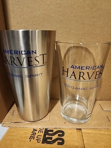 American Harvest Vodka Edelstahl Cocktail Getränk Shaker Bar Mixer Pint Glas Set - Bild 1 von 4