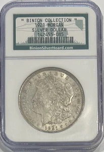 1921-P NGC Morgan Dollar $1 US Mint Silver Coin - Binion Collection - Picture 1 of 2