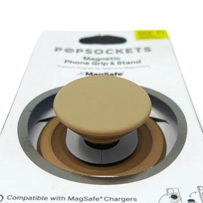 PopSockets Magnetic Phone Grip with MagSafe, Magnetic Adapter - Latte Soft Touch - Image 1 of 3