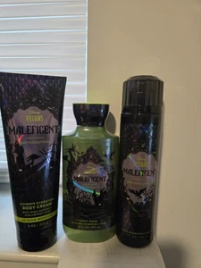 BATH & BODY WORKS DISNEY MALEFICENT BODY CREAM MIST AND BODY WASH X3 - Picture 1 of 1