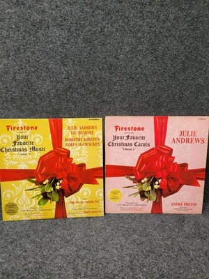 Vintage Christmas Vinyl Lot Firestone Julie Andrews Boston Pops Arthur Fiedler Foto 1 de 4