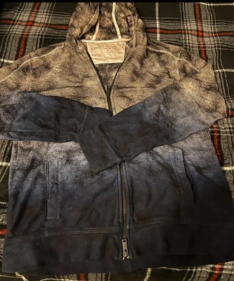 John Varvatos Luxury Gradient fleece jacket! This color combo is grey and blue! - Image 1 of 4