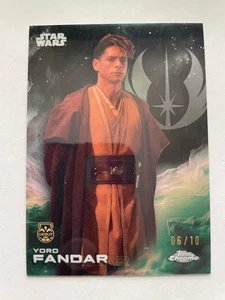 2025 Star Wars Chrome - Yord Fandar - #6/10 - Black Refractor - Neuwertig! - Bild 1 von 2
