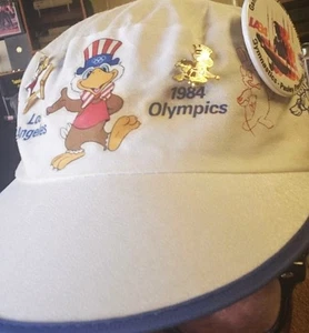 1984 Olympics Hat, Pins, 2 Tshirts Adult Child Great Christmas for Collectors! - Picture 1 of 11
