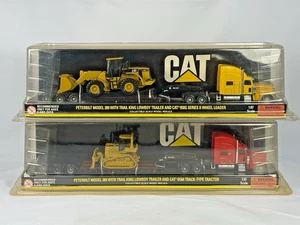 GREAT PAIR OF 2 CAT SEMI TRUCK TRALER HAULER BULLDOZER 2009 NORSCOT WI BRAND NEW - Picture 1 of 10