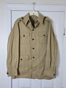 Vintage Barney's British Tropical Safari Jacke Braun Hellbraun Herren Größe 42 Large - Bild 1 von 7