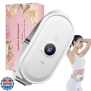 Portable Heating Pad for Period Cramps Relief Vibrating Menstrual Heating Bel - Picture 1 of 5