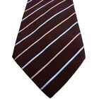 GANT USA Krawat męski brązowy - jasnoniebiesko-beżowe paski