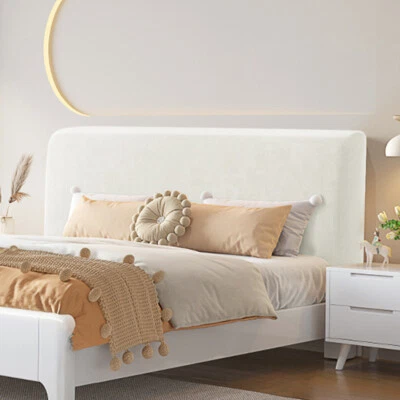 Cubierta de cabecero elástica de terciopelo de zorro plateado cubierta de cama gruesa respaldo cubierta antipolvo Foto 1 de 4