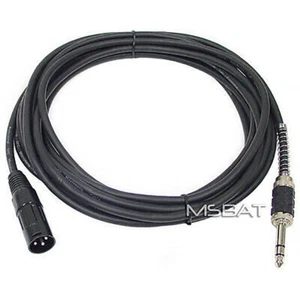 XLR Male to 1/4" TRS Male Plug Audio Cable - 19.5 ft Length - Picture 1 of 1