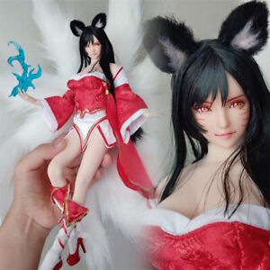 1:6 Body Head Set Nine-tailed Demon Fox Beauty Girl 12" Female Action Figure Toy