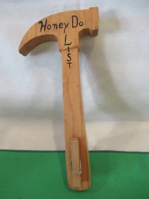 VINTAGE HANDMADE HONEY DO LIST WOOD CLOTHES PIN HOLDER GAG GIFT - Image 1 of 4
