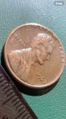 1963 Lincoln Memorial Penny No Mint Mark L Error RARE US COIN! - Image 1 of 4
