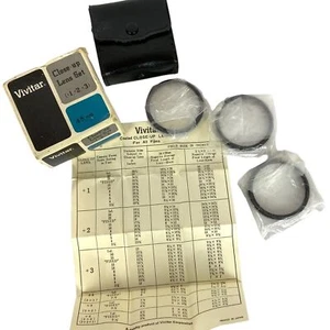 Vivitar Close-Up Lens Set (+1 +2 +3) 48mm With Original Snap Case & Box - Picture 1 of 4
