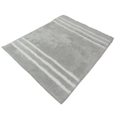 Batex WC Vorleger Toilettenvorleger Badematte Bad Teppich 65x55cm Ela Silber - Bild 1 von 3