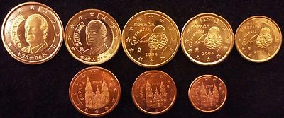 Spain 8 coins set 2004 1 C - 2 EURO UNC (#2016) - Image 1 of 2