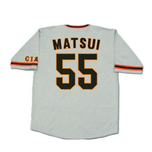 Retro Japan Hideki Matsui Yomiuri #55 Giants Baseball Jerseys Custom Names Sewn