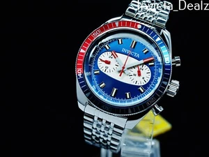 Reloj Invicta 43 mm LE MONACO Speedway Tri-Time Bisel Pepsi Esfera Azul SS - Imagen 1 de 9