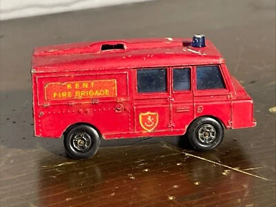Vtg 1960s Matchbox Lesney #57 Land Rover Fire Truck Kent Fire Brigade Diecast  - Image 1 of 4