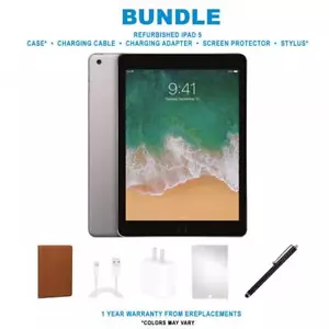 Apple iPad 5 Bundle (2017) Space Gray 32 GB WiFi Good Condition - Picture 1 of 1
