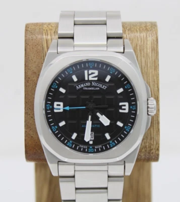 Автоматические часы Armand Nicolet JH9 Tramelan 40 мм черный циферблат дата с коробкой A660HAA - Изображение 1 из 4